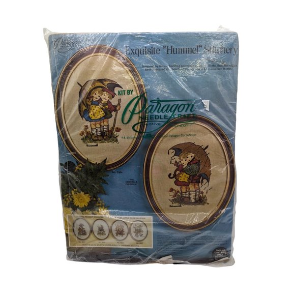 Paragon Needlecraft Other - Paragon Needle Craft The Umbrella Children Exquisite Hummel Stitchery 5x12 In